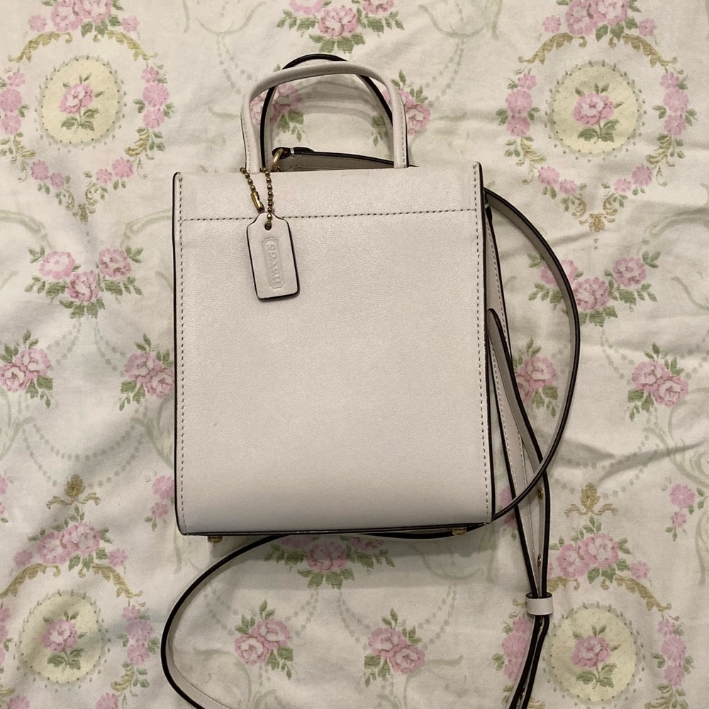 Coach Mini Cashin in Chalk/Brass